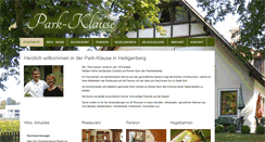 Desktop Screenshot of gasthof-parkklause.de